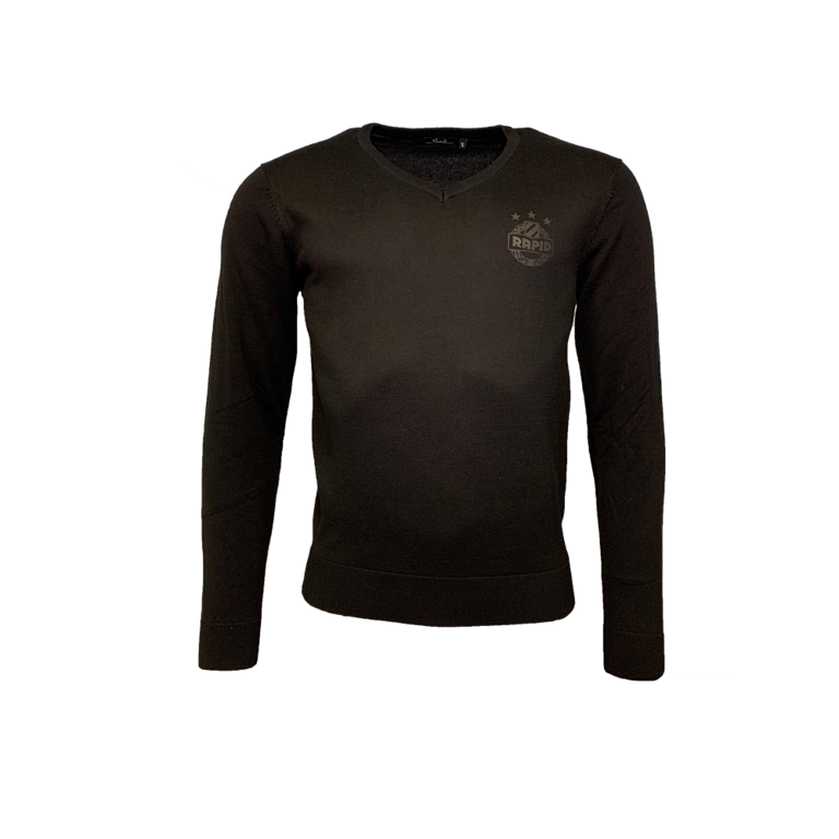 businesspullover mit pvc patch