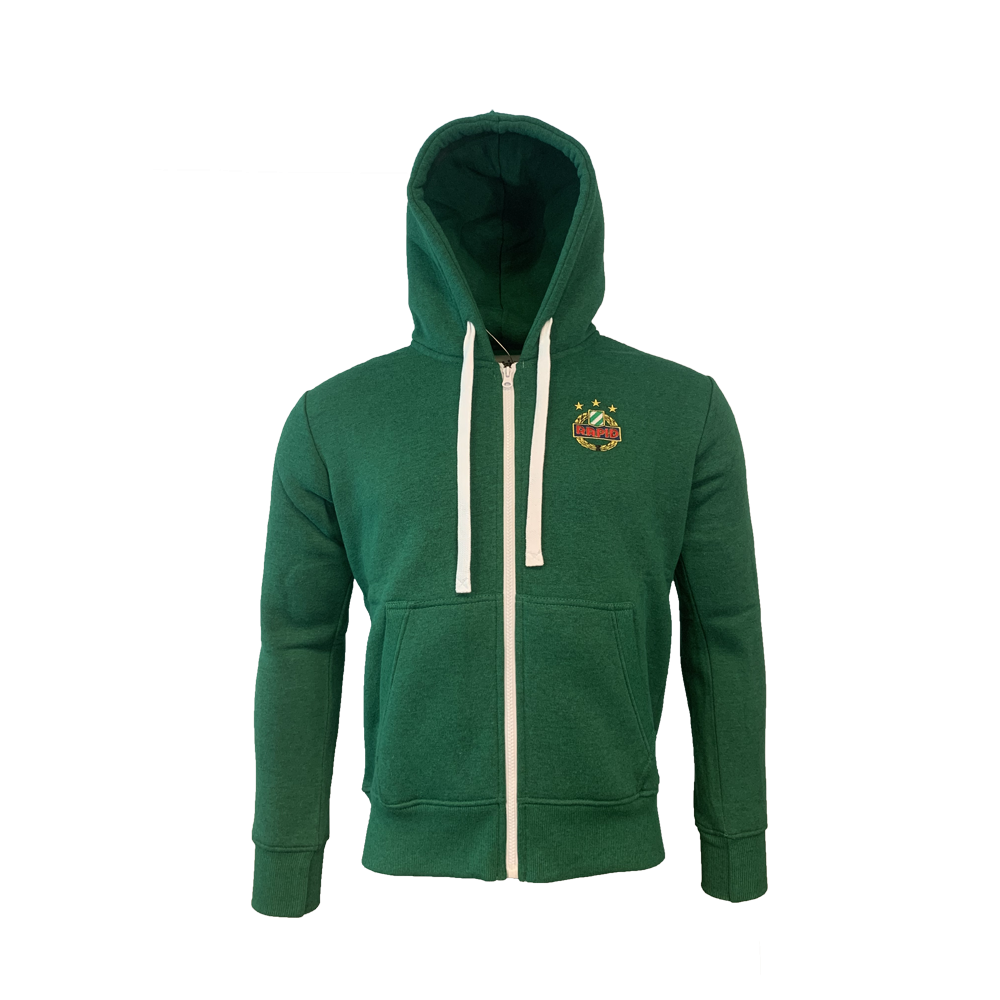 Kapuzenweste grün melliert 6färbiges Wappen Dirketstick